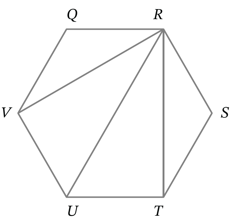 regular hexagon with inscribed triangles